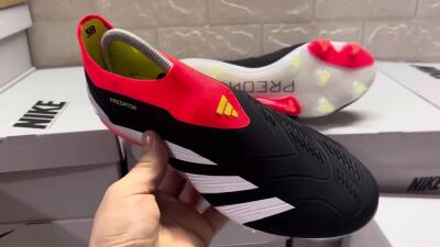 Adidas Predator Accuracy+ FG Football Boots - Black/White/Red