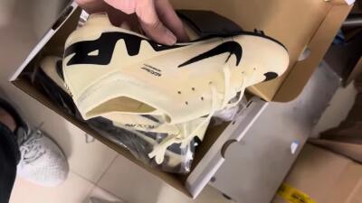 Nike Air Zoom Mercurial Vapor 15 Elite AG Football Boots - Beige/Black