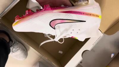 Nike Air Zoom Mercurial Superfly 9 Elite FG Football Boots - White/Pink/Black/Yellow/Gold