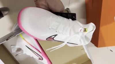 Nike Air Zoom Mercurial Superfly 9 Elite IC Football Shoes - White/Pink/Black/Yellow