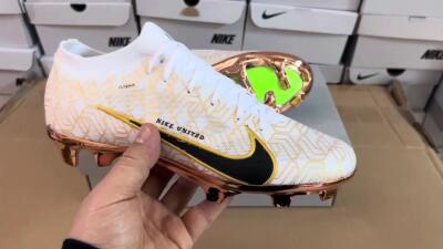 Nike Air Zoom Mercurial Vapor 15 Elite FG Football Boots - White/Gold/Black