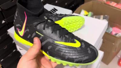 Nike Phantom Luna 2 Elite TF Football Shoes - Black/Yellow/Pink
