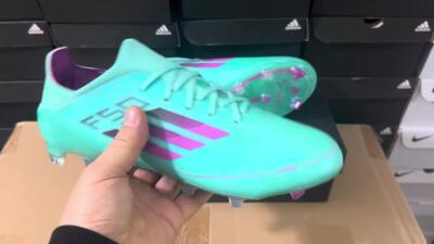 Adidas F50 Adizero FG Football Boots - Jade/Purple/Blue