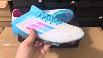 Adidas F50 Adizero FG Football Boots - White/Blue/Pink