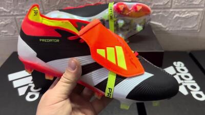 Adidas Predator Elite Foldover Tongue FG Football Boots - White/Black/Red