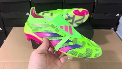 Adidas Predator Elite Foldover Tongue FG Football Boots - Green/Pink/Purple/Yellow
