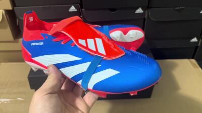 Adidas Predator Elite Foldover Tongue FG Football Boots - Blue/White/Red