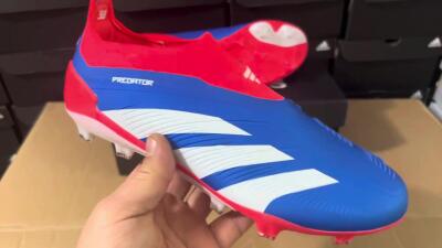 Adidas Predator Elite Laceless FG Football Boots - Blue/White/Red