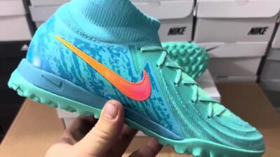 Nike Phantom Luna Elite TF Football Shoes - Jade/Orange/Yellow