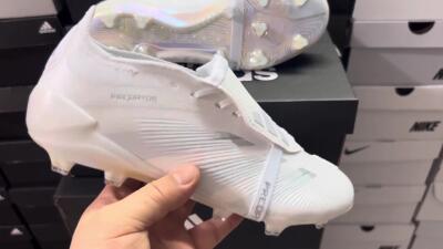 Adidas Predator Elite Foldover Tongue FG Football Boots - White/Silver