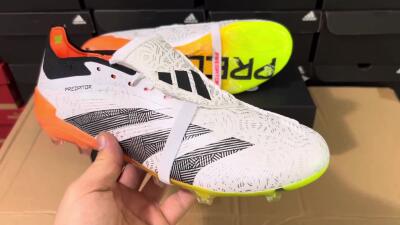 Adidas Predator Elite Foldover Tongue FG Football Boots - White/Black/Orange