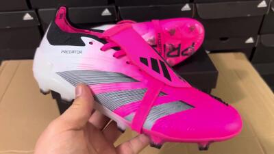 Adidas Predator Elite Foldover Tongue FG Football Boots - Pink/Black/White