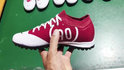 Nike Air Zoom Mercurial Vapor 15 Elite TF Football Shoes - White/Black/Red