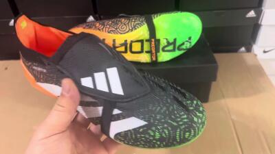 Adidas Predator Elite Foldover Tongue FG Football Boots - Black/White/Green