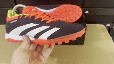 Adidas Predator 24 Elite TF Football Shoes - Black/White/Orange