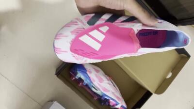 Adidas Predator Elite Foldover Tongue FG Football Boots - White/Blue/Pink