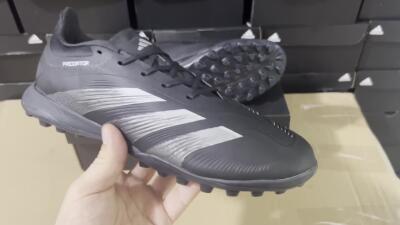 Adidas Predator 24 Elite TF Football Shoes - Black/Silver/Black
