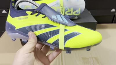Adidas Predator Elite Foldover Tongue FG Football Boots - Yellow/Blue/Jade